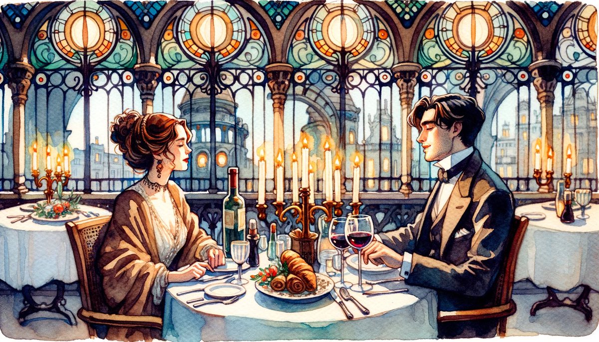 Cuentoromantic's tweet image. 🌹✨ Magical night in Barcelona! Mía & Gabri savored a romantic dinner at the elite Prodigi restaurant, followed by a mesmerizing Gaudí Tour. Dive into their enchanting evening and the artistry of the city. 🏛️💕 #BarcelonaNights #RomanticGetaway #GaudíExperience