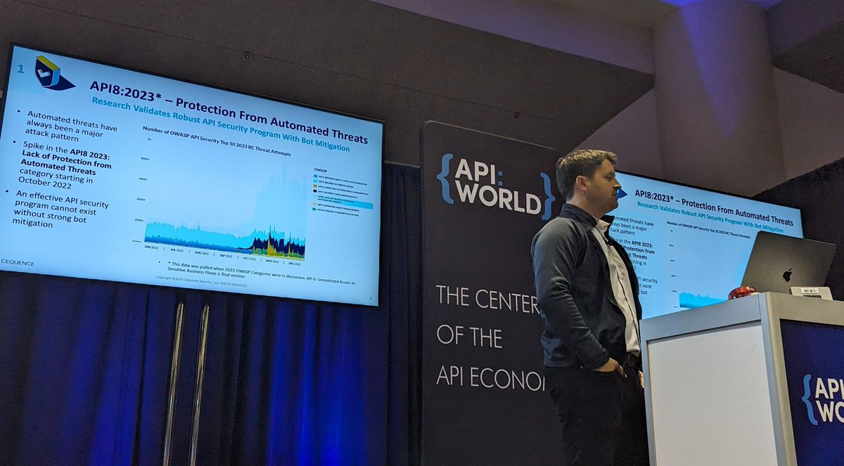 McDwayne's tweet image. Securing APIs in Action: Real-Life Attack Insights from Unified API Protection
William Glazier, Director of Threat Research at @cequenceai 
at #APIWorld