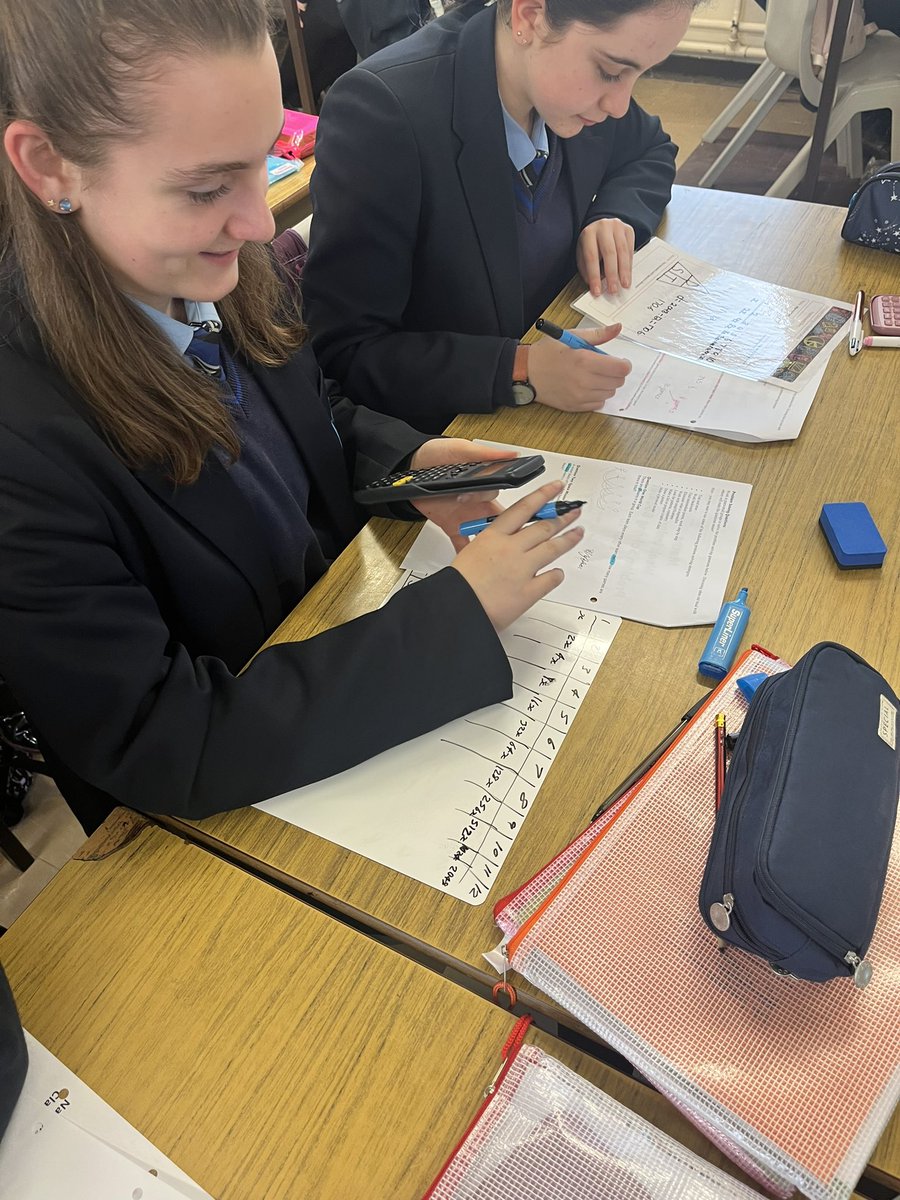 Year 10 students working on their problem solving skills last week as part of Maths Week Ireland