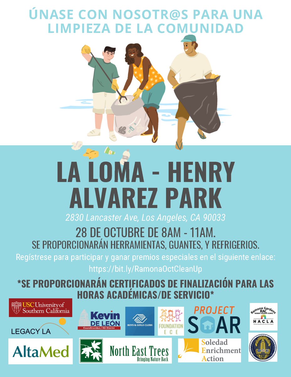 Come through to help clean up La Loma this weekend. And remember that registration puts you in the running for special prizes, so sign up 😍 bit.ly/RamonaOctClean…