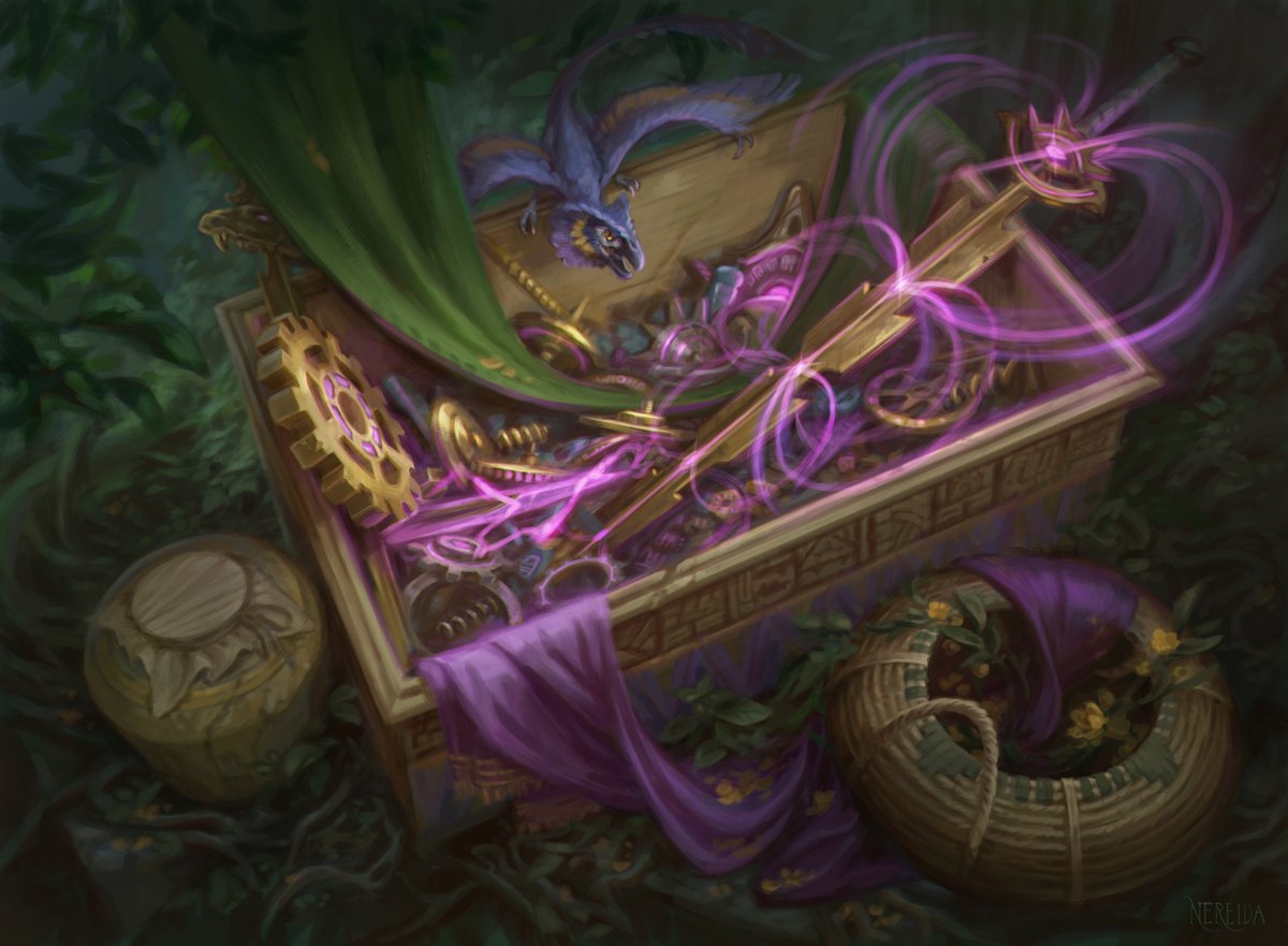 What more can an adventurer ask for if not for a chest full of treasures and magical goods?💎⚔️🦜

"Explorer's Cache" for Magic the Gathering: The Lost Caverns of Ixalan #MTGIxalan 

AD: Michael Thomas

Magic: the Gathering © Wizards of the Coast 2023