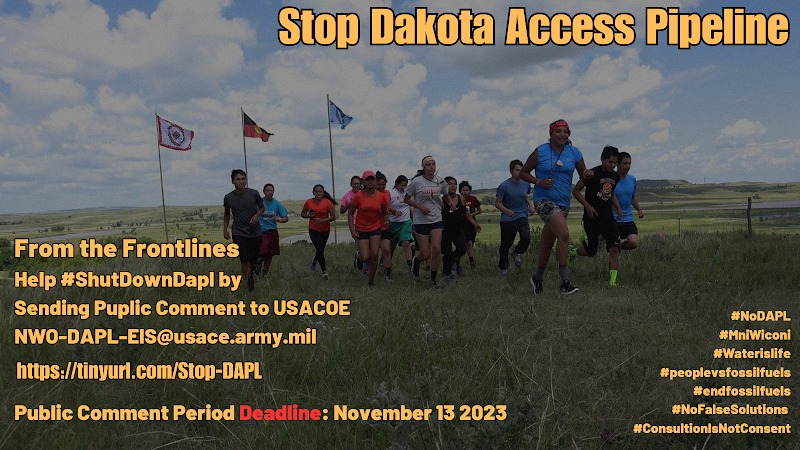 350CentralMass's tweet image. Submit your written comment to the Army Corps of Engineers -- tell them why it’s time to shut down the Dakota Access Pipeline once and for all!
Public comments can be sent to USACE by email with the subject line “Comments on the DAPL DEIS” to NWO-DAPL-EIS@usace.army.mil 
#nodapl