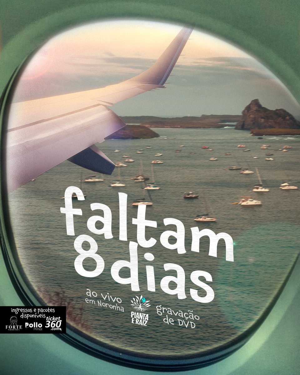 Faltam somente 8 DIAS para a gravação do nosso DVD #AoVivoEmNoronha! 🏝️ Vocês estão prontos, família? 

Será um dia grandioso e inesquecível pra todos nós que viveremos juntos esse momento! 

E ainda dá tempo de se programar, hein? 😉
