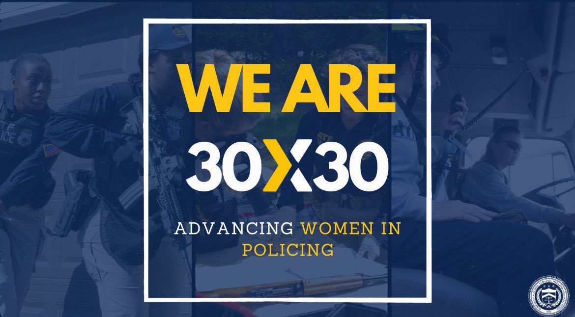 ATF_Newark's tweet photo. ATF is one of 300+ police organizations that have signed the @30x30initiative to increase the representation of women in law enforcement to 30% by 2030 and to ensure policies and culture intentionally support the success of qualified women throughout their careers. #SheIsATF https://t.co/SbzakYXffA
