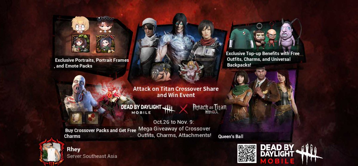 AndreySee219153's tweet photo. The hit title Dead by Daylight Mobile has finally launched! Free gold outfit gacha now available! Download NOW! https://t.co/kjzJbpQbDZ