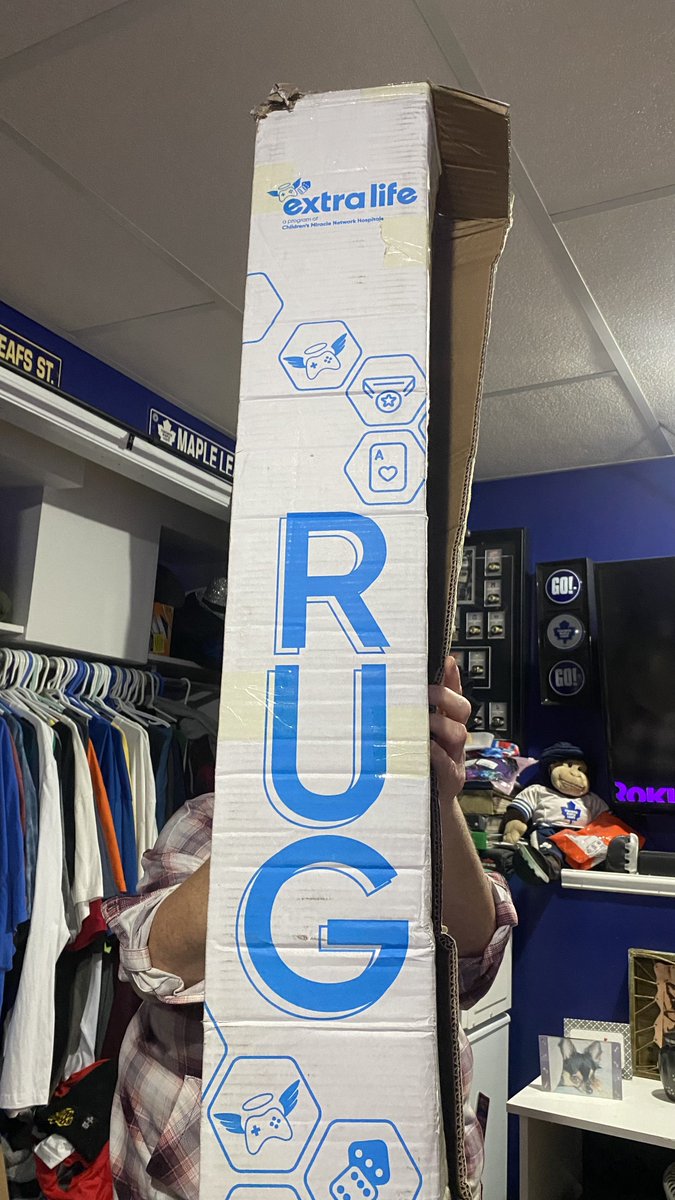 noofynate's tweet photo. Thank you all so much for helping me raise $2000 this year to earn this amazing #ExtraLife Rug!

Because of people like you we have been able to help so many children at the @JanewayNL 

From the hospital, the families, the kids &amp; myself, THANK YOU! https://t.co/yD1Xj1f0rE