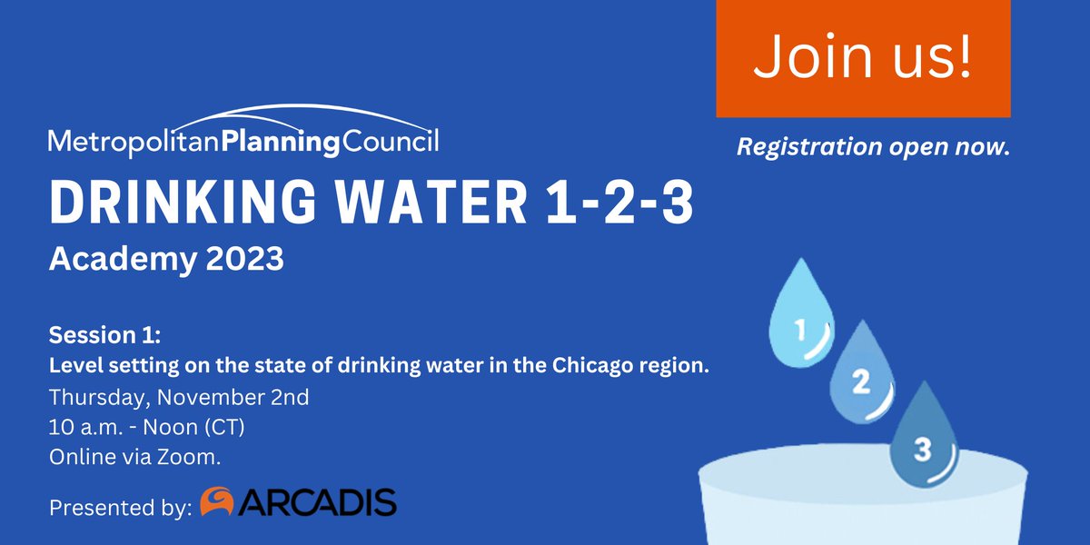 Metroplanners's tweet photo. JOIN US NEXT THURS (11/2) for the 1st session of the 2023 Drinking Water 1-2-3 Academy! Explore funding opportunities for water infrastructure, updates on Lead Service Line Replacement regulation, the latest in rate affordability, &amp; more.

Register today: https://t.co/evAJo9SAmW https://t.co/SROuvglSPa