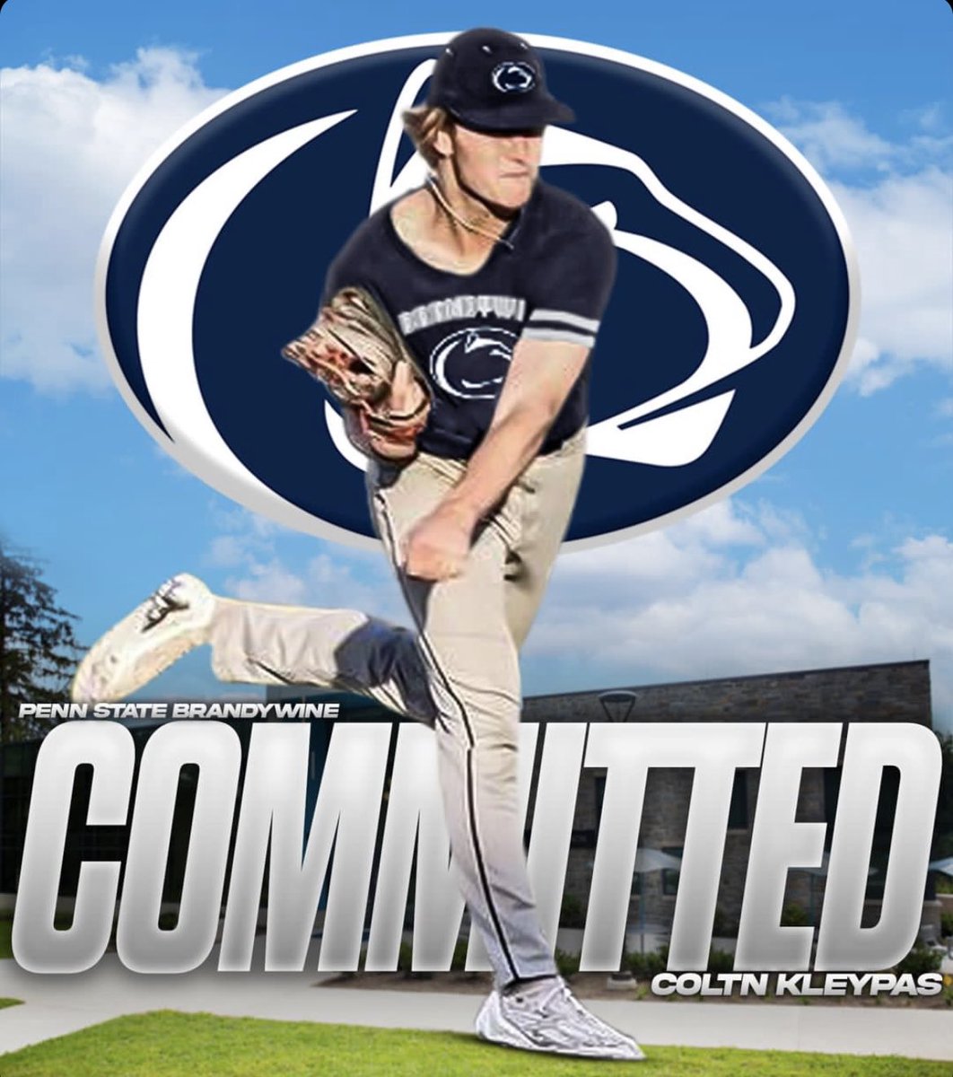 Coltn Kleypas (@coltnkleypas) on Twitter photo I am excited to announce that I will further my academic and athletic career at Penn State Brandywine College. I want to thank all of my coaches and mentors along the way, as well as my family and friends!
#nittanylions
<a href="/ECGrays/">East Coast Grays</a> <a href="/ThePHSBaseball/">Prosper HS Baseball</a> I am excited to announce that I will further my academic and athletic career at Penn State Brandywine College. I want to thank all of my coaches and mentors along the way, as well as my family and friends!
#nittanylions
<a href="/ECGrays/">East Coast Grays</a> <a href="/ThePHSBaseball/">Prosper HS Baseball</a>