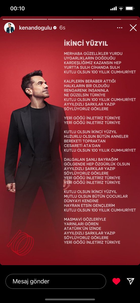 #KenanDoğulu #ikinciyüzyıl kenan yaparsa tam yapar demiştim ki helal olsun çok güzel olmuş #Cumhuriyetimizin100YılıKutluOlsun