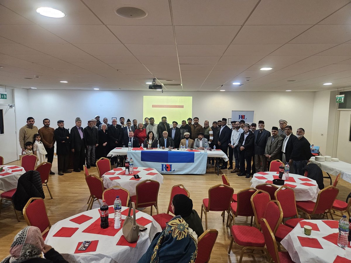 North West Region Ahmadiyya Muslim Elders Association CWFP Poppy Appeal launch was inaugurated by the Lord Mayor of Manchester Yasmine Dar at Dar ul Amman Mosque Manchester.