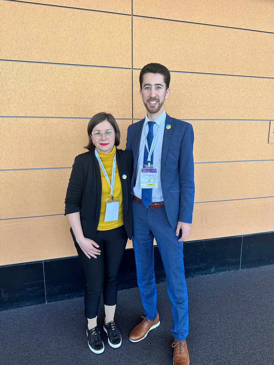 I was happy to see @PolinaZmijewski at #ACSCC2023. Thank you for your mentorship and support. 🇺🇦 @gmka_org @CSPH_BWH @UABSurgery