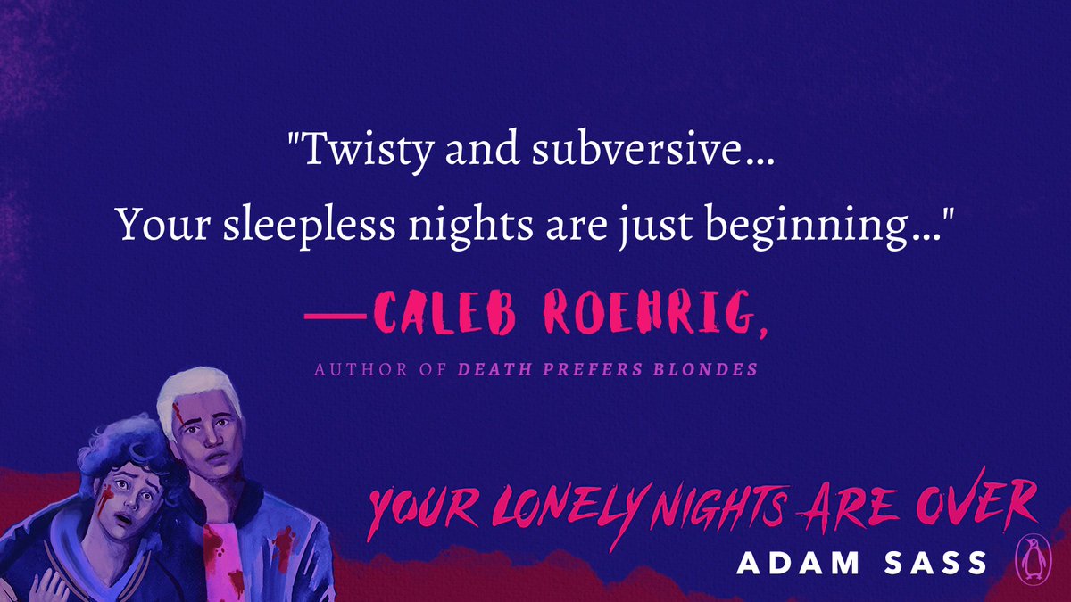 'Twisty and subversive... Your sleepless nights are just beginning...' This LONELY NIGHTS blurb from thriller queen Caleb Roehrig cuts deep! 🔪 Once you finish my slasher, make plenty of time for Caleb's LAST SEEN LEAVING to keep the scares going!