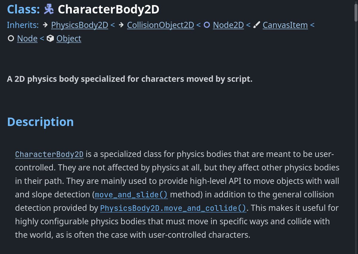 Alien__Logic's tweet image. Todays @godotengine hot tip:

You can easily access the docs to read more about the specific kinds of nodes you&apos;re working with by clicking Doc button next to the node&apos;s name in the inspector tab.

There you&apos;ll find what it is, what it&apos;s used for and it&apos;s properties.