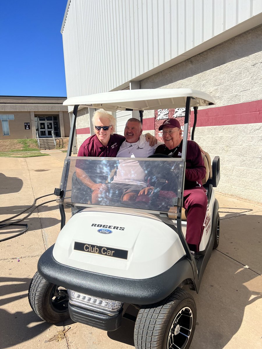 RebelBooster's tweet photo. How about Mr. Hall’s new ride?  We can never give him all he deserves but it’s fun to give him something to make things a little easier!  Thank you Doss Rogers and Rogers Ford!  @RogersFord_TX https://t.co/FL9OhoXMht