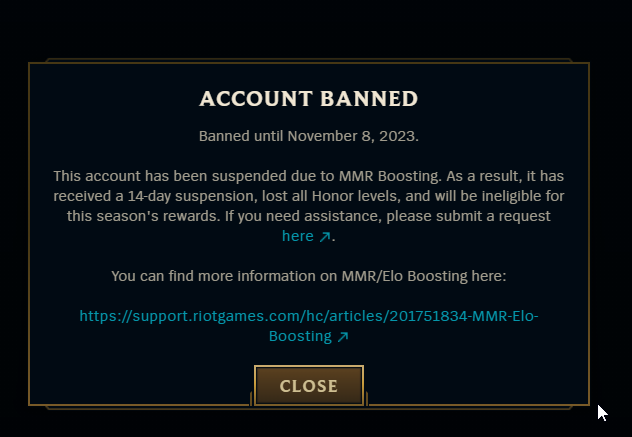 neverlamb (@luna_neverlamb) on Twitter photo <a href="/RiotSupport/">Riot Games Support</a> <a href="/riotgames/">Riot Games</a> for some reason my handleveled accounts are being mass reported for "mmr boosting". i tried to reach out to support to resolve it, but it didnt help me to understand better/they didnt want to hear me out. then two more got banned and idk why still?? :( <a href="/RiotSupport/">Riot Games Support</a> <a href="/riotgames/">Riot Games</a> for some reason my handleveled accounts are being mass reported for "mmr boosting". i tried to reach out to support to resolve it, but it didnt help me to understand better/they didnt want to hear me out. then two more got banned and idk why still?? :(