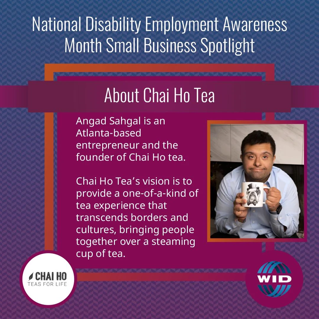 Text: Angad Sahgal is an Atlanta-based entrepreneur and the founder of Chai Ho tea. Chai Ho Tea’s vision is to provide a one-of-a-kind of tea experience that transcends borders and cultures, bringing people together over a steaming cup of tea. Photo of Angad drinking a cup of tea and smiling.