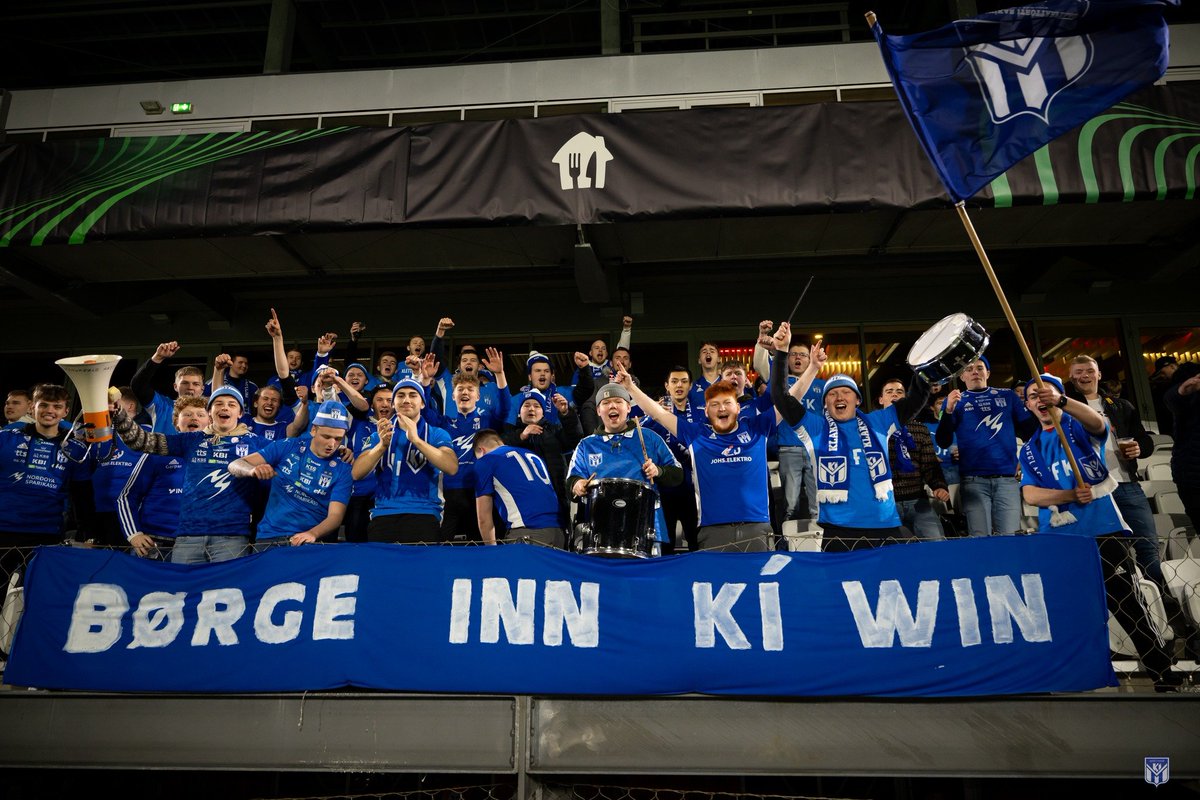 KI_Klaksvik's tweet photo. Børge inn KÍ win! 

A big thank you to the fans tonight! Yet another masterclass performance. 💙 https://t.co/CGXoRLXZGS