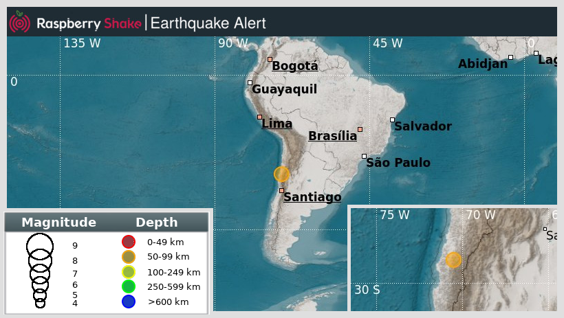raspishakEQ's tweet photo. Preliminary M5.6 #Earthquake
ID: #rs2023vcrutu
16km/10miles from #AltoDelCarmen, in #CentralChile
2023-10-26 21:49 UTC
@raspishake network

Join the largest #CitizenScience #seismograph community ➡ https://t.co/Y5O0dgJqJF

EVENT ➡ https://t.co/hfux3wz5Vi https://t.co/Kc09izNKUQ