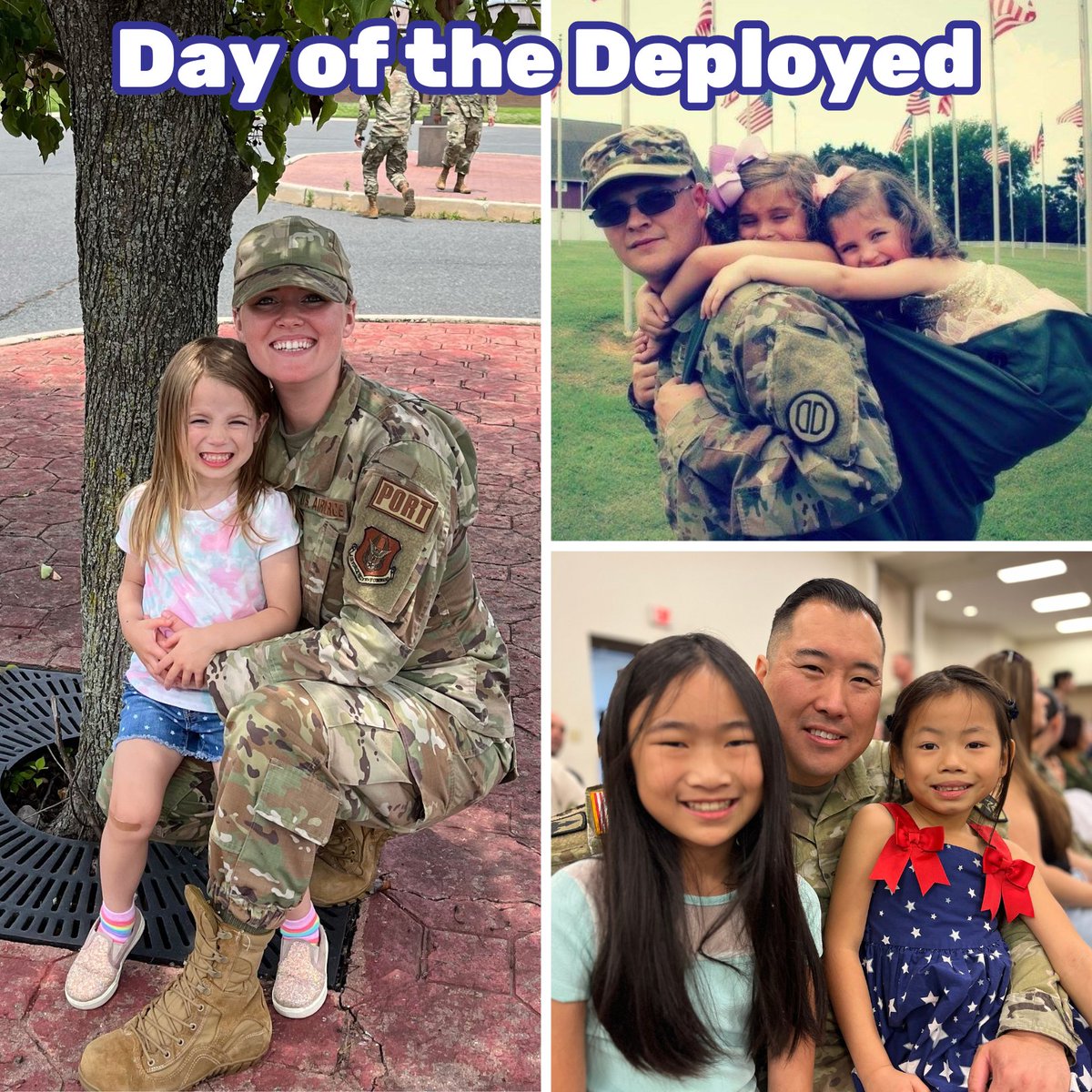 OurMilitaryKids's tweet photo. On National #DayOfTheDeployed, we pause to recognize the service members who step up to serve our families, our communities, our Nation. โค๏ธ
Since 2004, OMK has proudly provided 75,000+ activity scholarships to children of deployed National Guard and Reservists! #DeploymentStrong https://t.co/9GtptT7Bck
