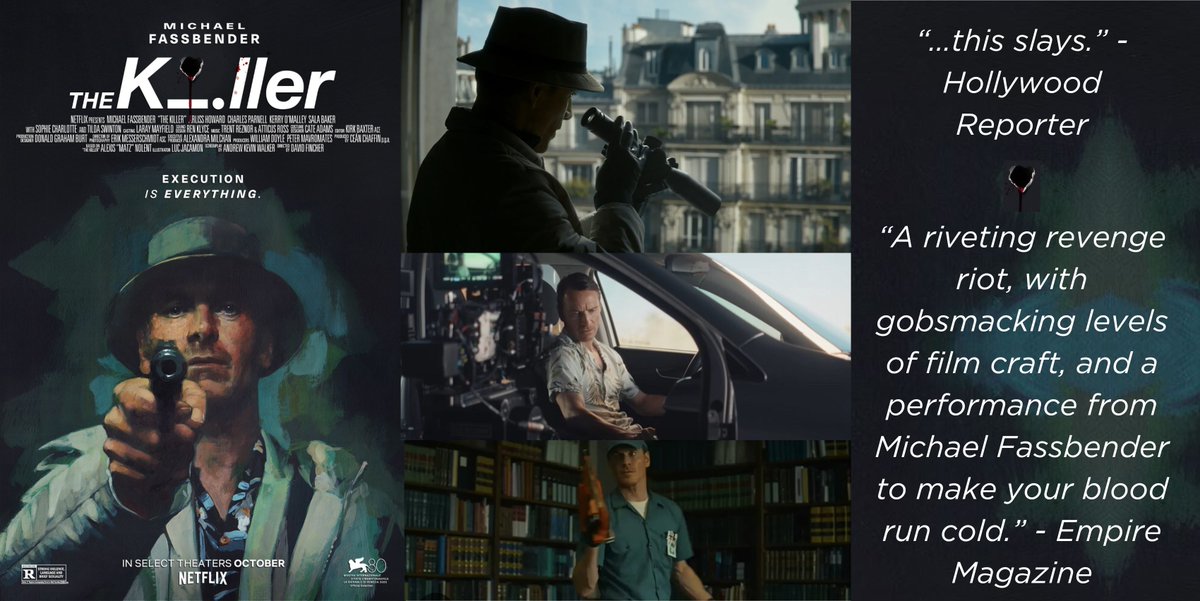 Starting Fri. don't miss David Fincher's THE KILLER. After a fateful near-miss, an assassin battles his employers, and himself, on an international manhunt he insists isn't personal. "Riveting." <a href="/empiremagazine/">Empire</a> Get tix: laem.ly/45o7kL8 #laemmle
