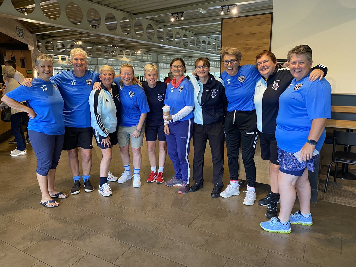 tauntonwfc's tweet photo. 17Sept 23 Fab day at the Walking Football O50s Womens National Cup in Nottingham. Great achievement from the team to reach the Semi Final against Bolton having come 2nd in our group stages and through to the semi final with 0-0 at full time and losing a finals place after pens. https://t.co/MD6TEOeNO3