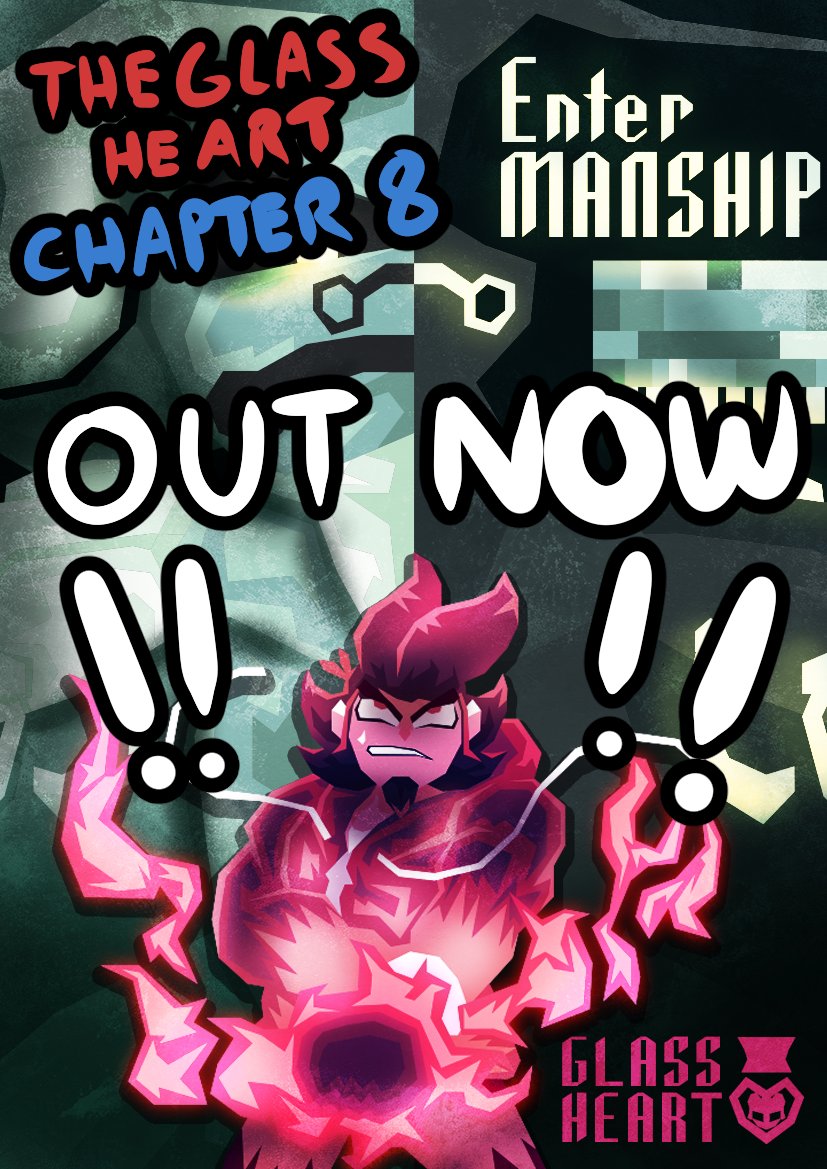 CHAPTER 8 OF THE GLASS HEART IS OUT NOW!!! READ IT ON TAPAS OR MANGA CREATORS PLUS!!! LINKS BELOW!! ❤️‍🔥💙