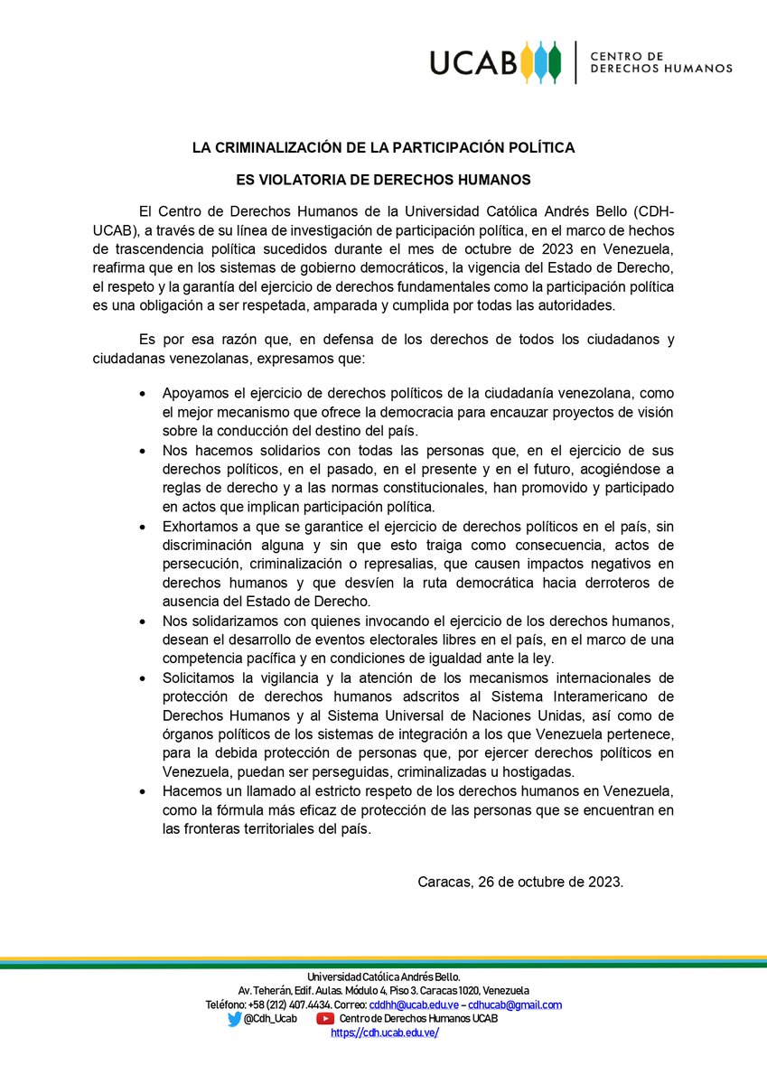 Centro DDHH UCAB tweet media