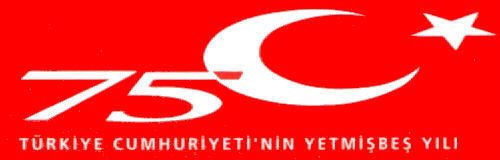 75. yıl, 100. yıldan daha coşkulu geçmişti. Her yerde bu logoyu görmüştük.