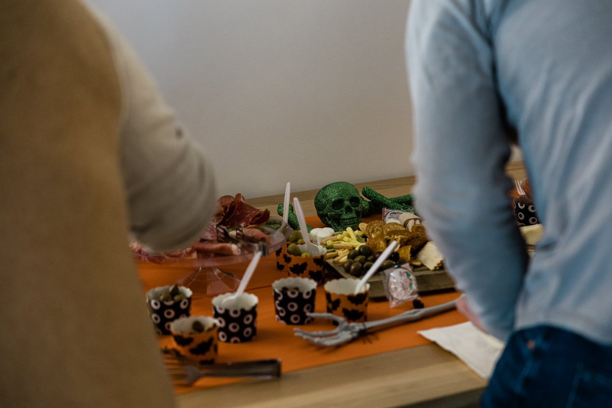 clearlinkco's tweet photo. We enjoyed munching on our char-BOO-terie board here in the office! 💀🎃 What's your favorite Halloween treat? #LifeAtClearlink https://t.co/NAKCLWqWML