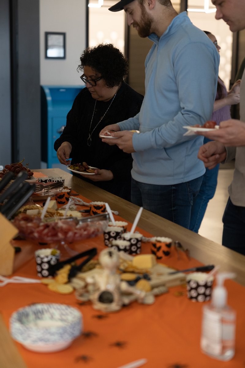 clearlinkco's tweet photo. We enjoyed munching on our char-BOO-terie board here in the office! 💀🎃 What's your favorite Halloween treat? #LifeAtClearlink https://t.co/NAKCLWqWML
