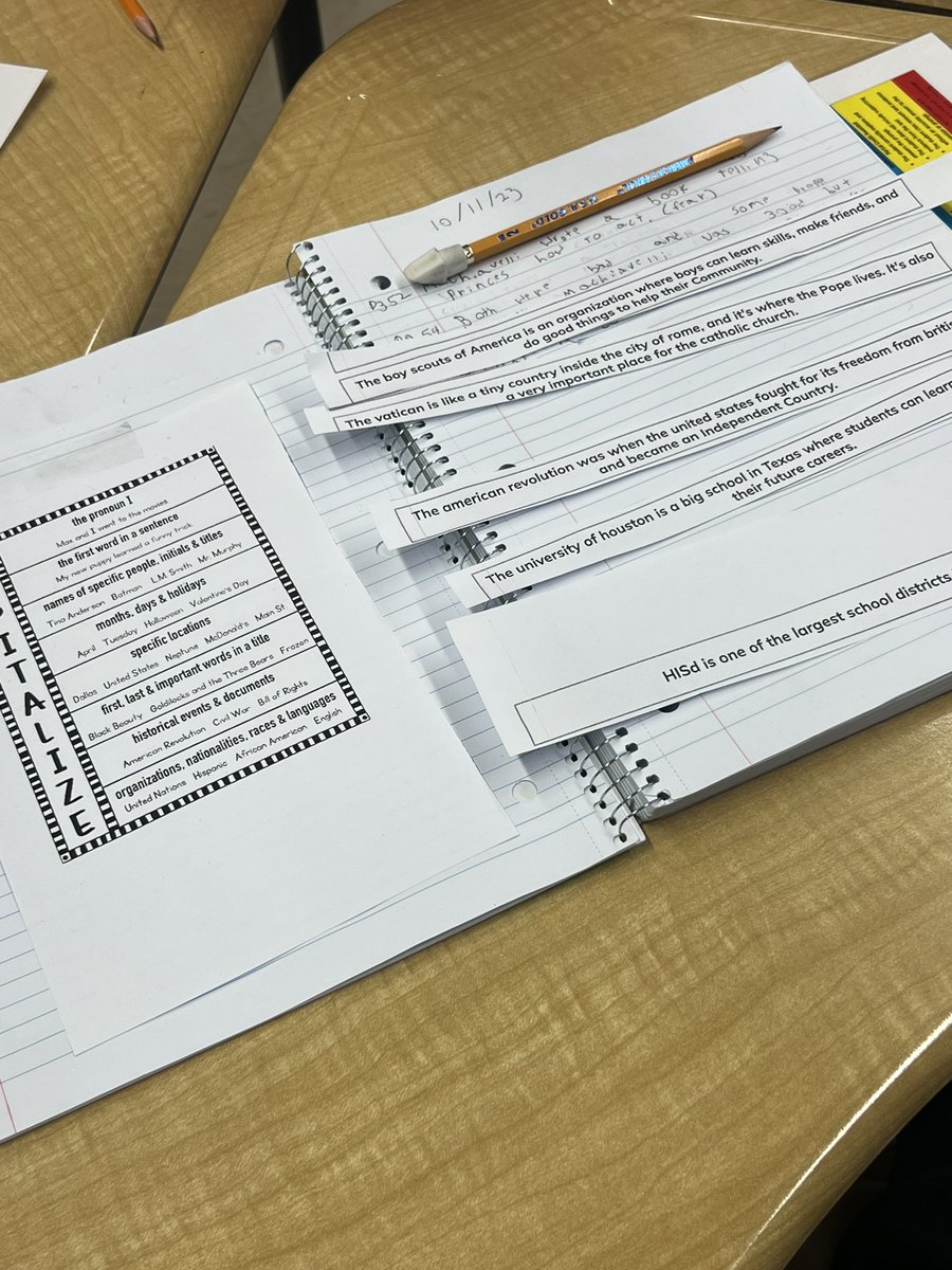 HangingWithMrsH's tweet photo. Integrated a hands-on activity to practice identifying capitalization errors and correcting them based on the rules of capitalization 💪🏾 https://t.co/2Qj5CA1Ehv