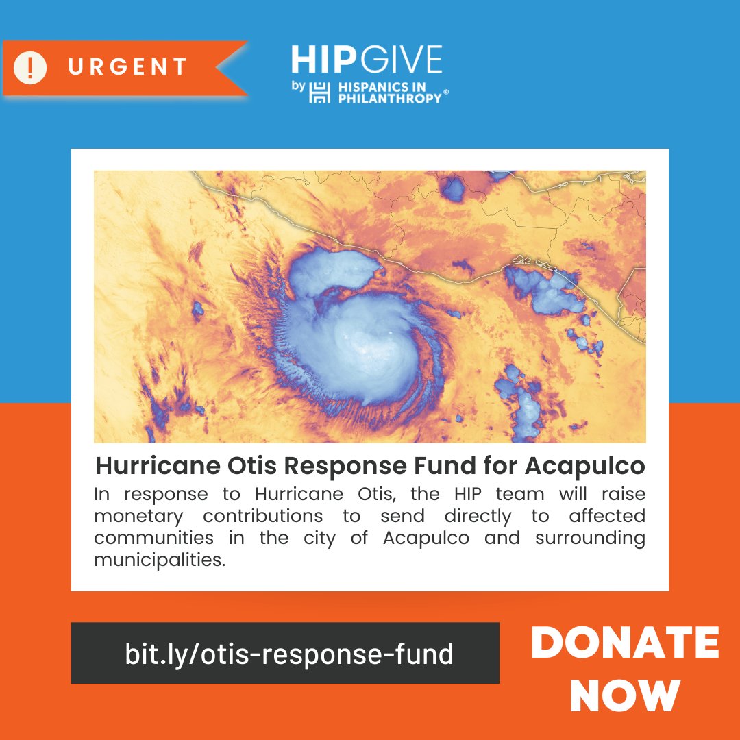 📢 In response to Hurricane Otis, the HIP team will raise monetary contributions to send directly to affected communities in the city of Acapulco and surrounding municipalities. Donate now via bit.ly/otis-response-…