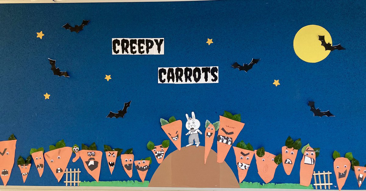 Some spooktacular things are happening in grade 1!  🥕🐰🎃