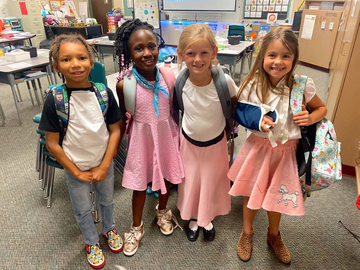 50’s Day for the 50th Day of School 🤍🐩 #eseSOAR