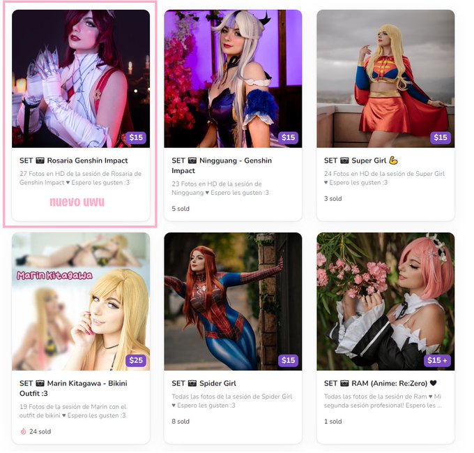 Hola amigos c:  Hoy les subi nuevo set en Ko-fi. Todas las fotos de la sesion de Rosaria de Genshin Impact<a href="/tag/crymua"class="tags"><span>#crymua</span></a>
