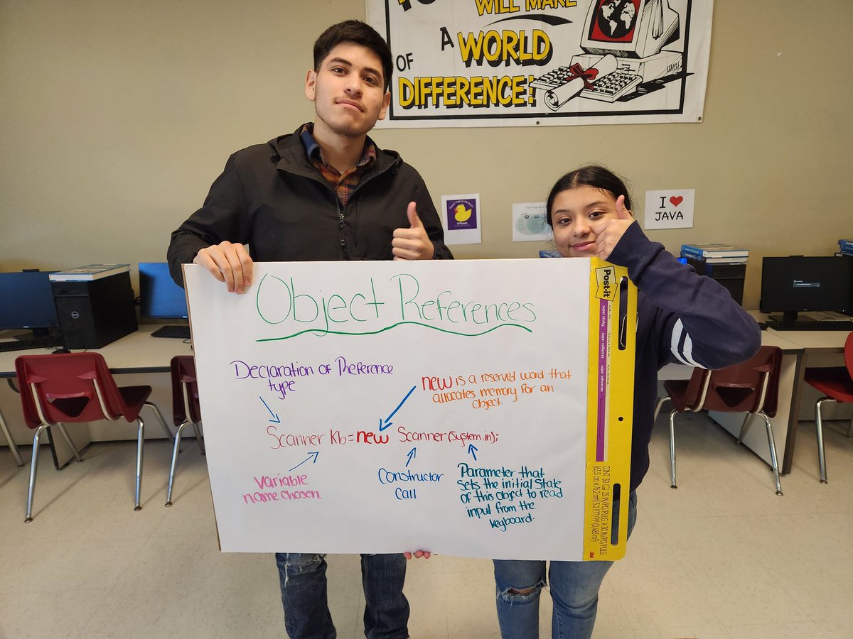 JoseLSilvaSmith's tweet image. THS AP Computer Science A students learning about Objects &amp;amp; Primitive vs. Complex Data Types. Key concepts when learning Java! Yay! ❤️👍😀 #TISDProud #UTeachCS