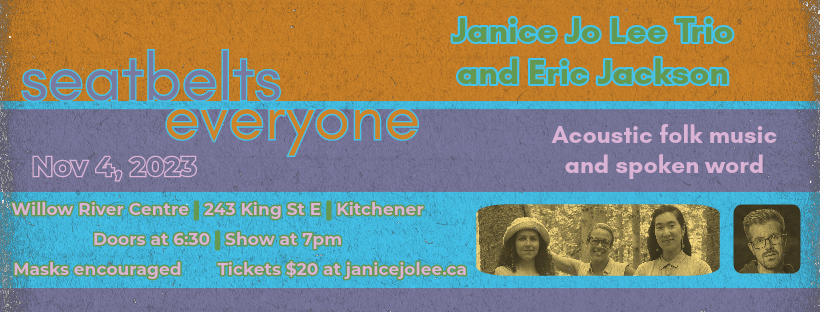 Humbled and excited to go home to Kitchener with my musical trio to perform at the new Willow River Centre with Eric Jackson. There are only 20 tickets left at janicejolee.ca Thanku @bangishimo <a href="/amysmoke1/">Amy Smoke</a> for making this happen #kitchener