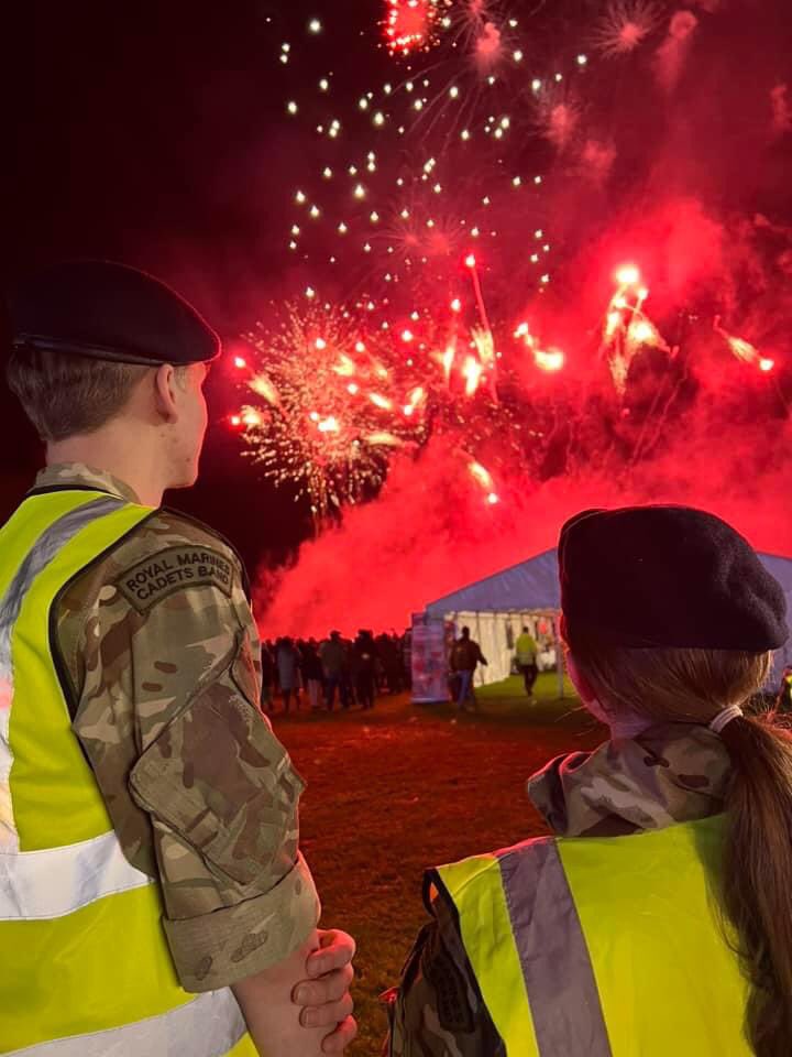 Well done to Gosport Band and HMS Sultan / Gosport Div VCC supporting HMS Sultan’s Bonfire Night. Glad the weather held for you. @VCCcadets @GosportRMVCC @SultanRNVCC @BandsRMVCC @HMSsultan