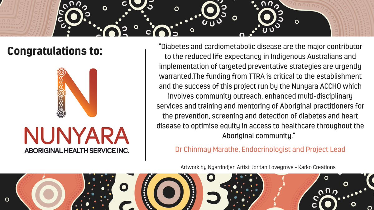 Congratulations to Nunyara Aboriginal Health Service in Whyalla, SA, developing the Nunyara cardiometabolic screening and complication model - a three-pronged community-led strategy to achieving comprehensive Aboriginal primary preventative care.🧵4/9  ▶️bit.ly/45MShdu