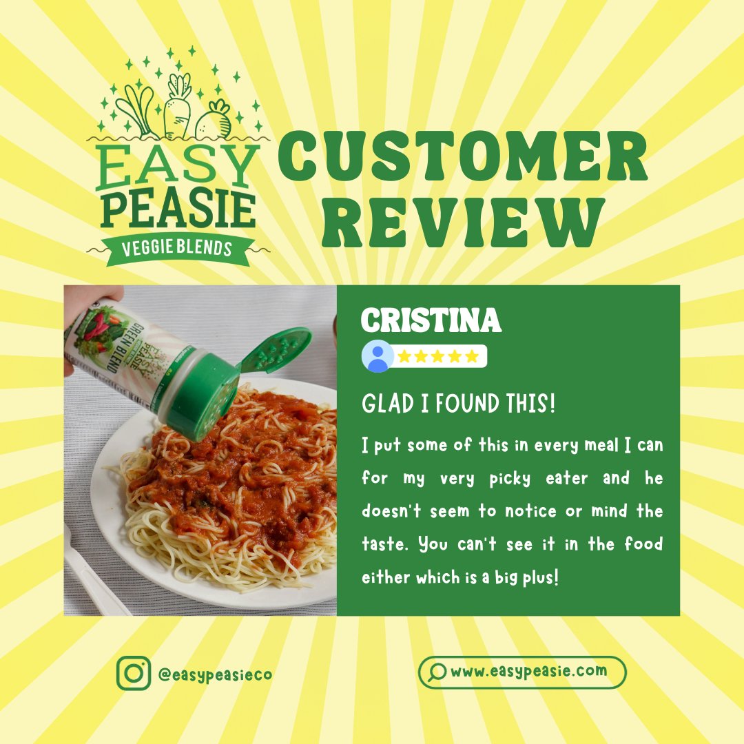 Life-changing experiences with EasyPeasie! Share your feedback and get a chance to win a free giveaway. Leave a review on our website easypeasie.com or on our social media @easypeasieco and tag us in your photos. 🙂 #easypeasie #veggiepowder #healthykids #momapproved