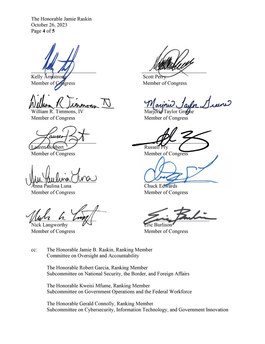 🚨 BREAKING 🚨

<a href="/RepJamesComer/">Rep. James Comer</a> and Oversight Republicans are CALLING ON RANKING MEMBER JAMIE RASKIN to correct the record and APOLOGIZE FOR LYING to the American people about the Bidens’ business schemes.

Most recently, former U.S. Attorney Scott Brady’s testimony debunks