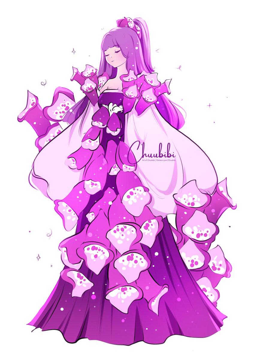 Chuubibi's tweet image. Chuutober Day 26: Foxgloves

#chuutober2023 #inktober2023 #procreateartist #procreateillustration