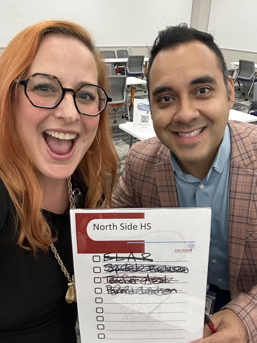 Let’s pack this hiring fair table up. Every position filled! Can’t wait to work with our new <a href="/NorthSideFWISD/">North Side High School</a> staff ❤️🤘🏼<a href="/FWISDCareers/">FWISD Careers</a> <a href="/ChrisjBarksdale/">Christopher J. Barksdale, Ed.D.</a> <a href="/principal_008/">Antonio Martinez, Jr</a> <a href="/mannydlc2/">Manuel De La Cruz</a>