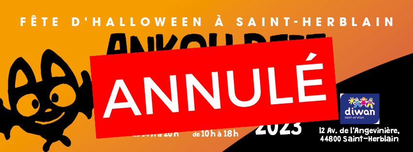 Pour des raisons météorologiques, nous nous voyons contraints d'annuler notre événement.
Nous en sommes désolés.
Nous vous souhaitons pour autant un bon Halloween avec des frayeurs, de la magie et des bonbons !
A l'année prochaine !
