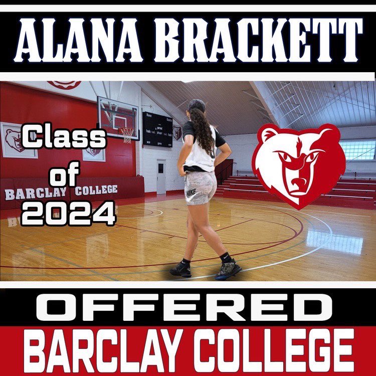 alana brackett (@abrackett2024) on Twitter photo Blessed to announce that I have received a D2 offer from Barclay College! Thank you coach Tre for believing in me!! Go bears❤️🤍 <a href="/BarclayWbb/">Barclay College WBB</a> Blessed to announce that I have received a D2 offer from Barclay College! Thank you coach Tre for believing in me!! Go bears❤️🤍 <a href="/BarclayWbb/">Barclay College WBB</a>