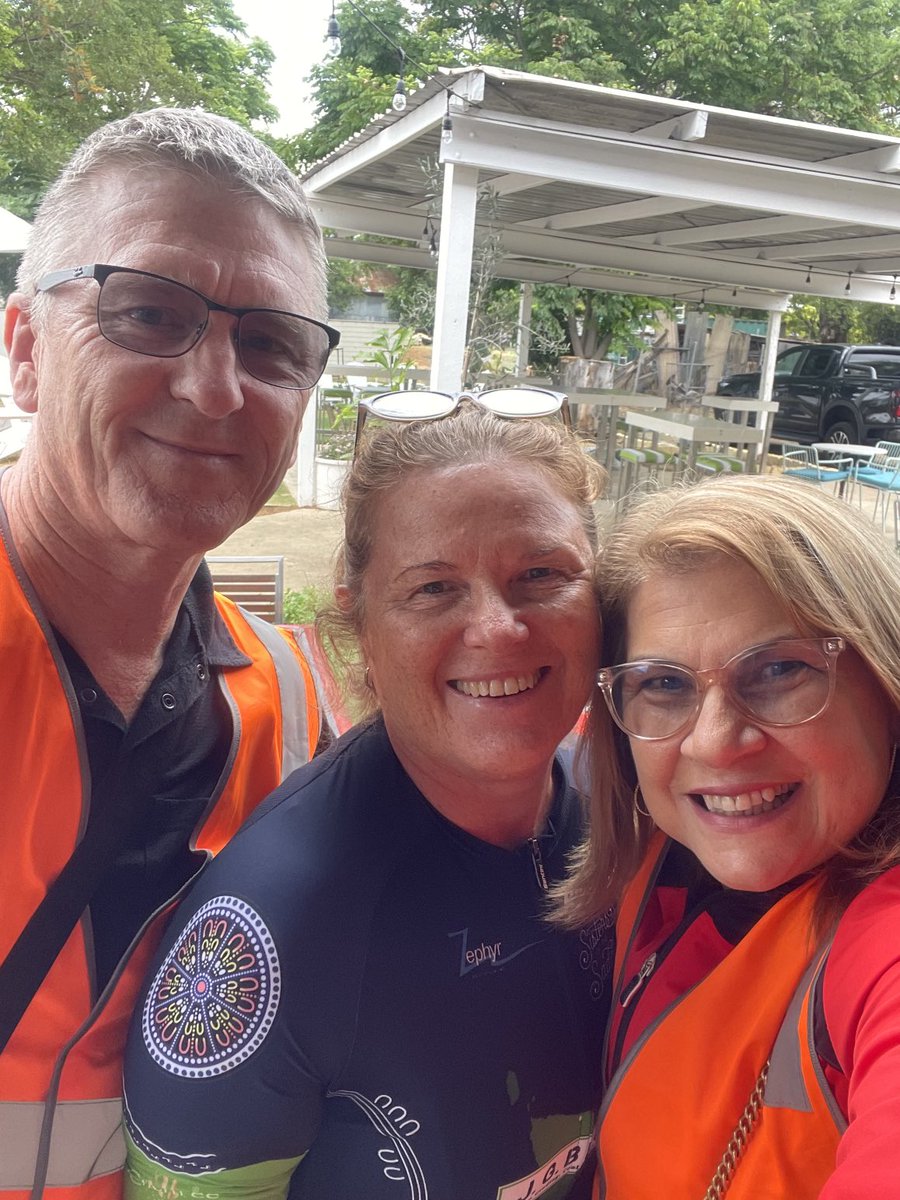 And the Sisters of the Saddle are off on a 360km journey over 3 days, Brisbane to Toowoomba, fundraising for Zephyr &amp; Traction charities. Amazing work for these sisters and Judy Hough. Glad to contribute as the volunteer sports physio support team with ⁦<a href="/MarkBrownPhysio/">Mark Brown</a>⁩