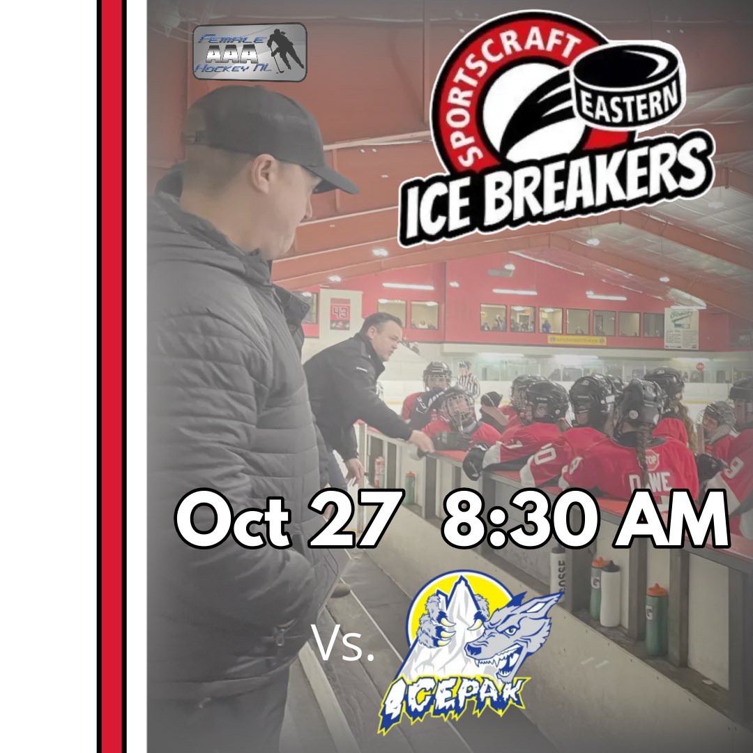 u13icebreakers's tweet photo. We open our U13 AAA season bright and early tomorrow morning with a game against the Central IcePak. 

Both of our Friday games will be live streamed on https://t.co/xGzkpTwgms — Corner Brook #LetsGoIceBreakers https://t.co/beVMwftuGc