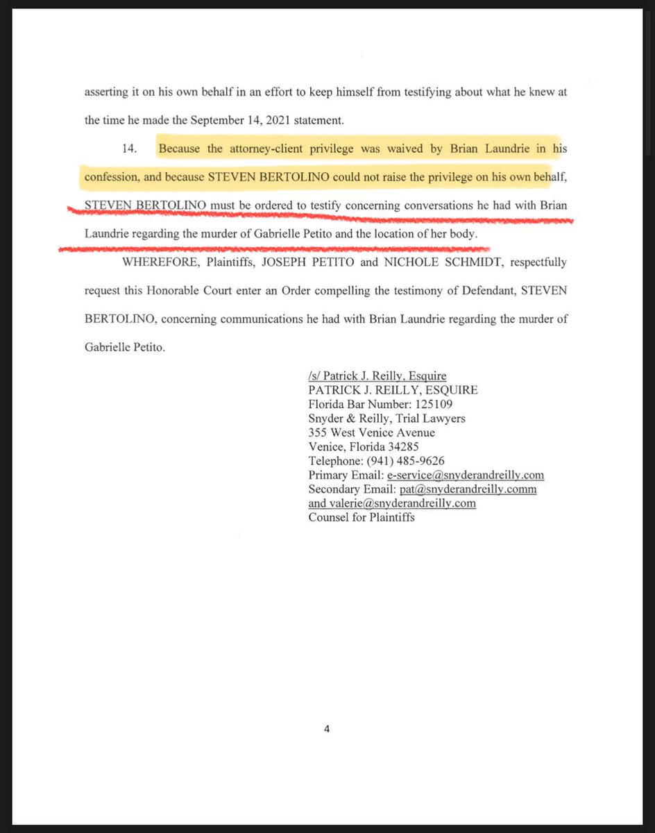 #GabbyPetito | #TrueCrime | #TrueCrimeWithLegacy 

As we all knew— #BrianLaundrie did called his father frantically and told him that “Gabby is gone” and asked his father to get him an attorney. 

These people, including Steven Bertolino should be held accountable. They knew…