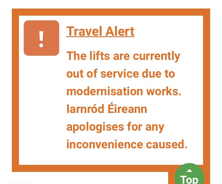 JPierce104's tweet photo. @IrishRail any idea when the lifts will be up &amp; running again @ Clontarf Rd Dart station. https://t.co/UyWwDn9KiS