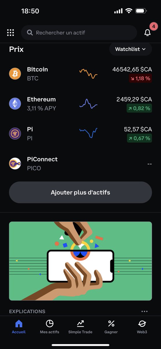 SpartaS1M's tweet photo. 🧐 $PI Around 50$CAD 🇨🇦🔝📈

⁦@PiCoreTeam⁩ ⁦@CoinbaseWallet⁩ ⁦@Apple⁩ ⁦@PiWhales⁩ ⁦@PiNewsMedia⁩ ⁦@coinbase⁩ ⁦@AppStore⁩ 

#iPhone14ProMax #MinePi #PiNetwork #Coinbase #Apple #Bitcoin #Etherum #PiConnect #PI #crypto https://t.co/tvRwbqNbry